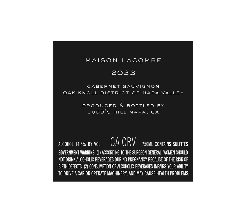 2023 Cabernet Sauvignon, Oak Knoll District, Napa Valley